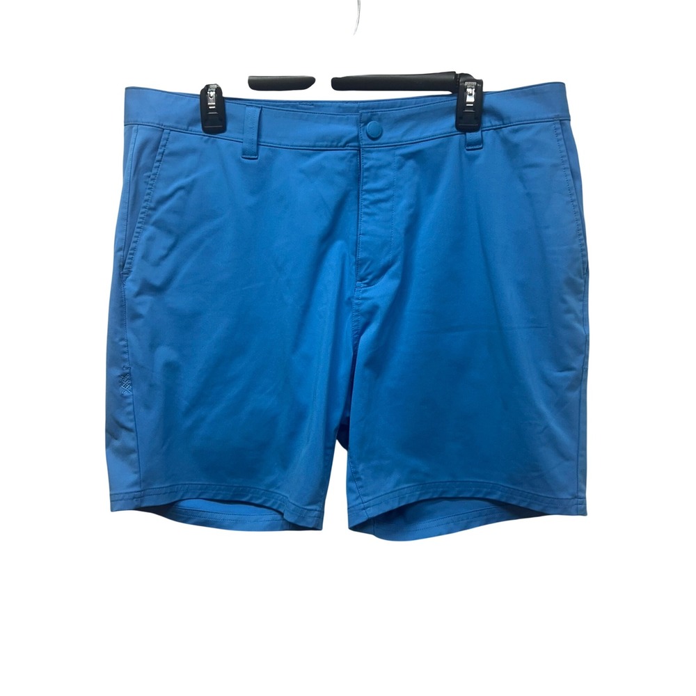 Rhone Resort Shorts Mens Blue Performance Flat Front Casual Style 100553